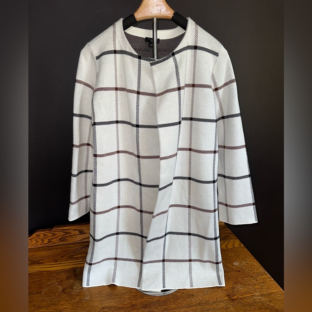 Ann Taylor Brown and White Textured Jacket
